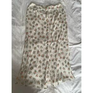 Vintage 90s Y2K Pastel Floral Maxi Skirt Size Medium